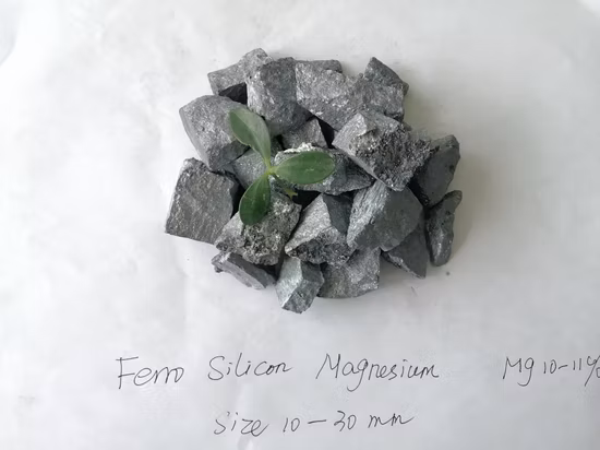 Embalagem de saco grande 10-30 mm 5,5% Mg Silício Magnésio Liga de Ferro Ferro Silício Caroço Fesimg